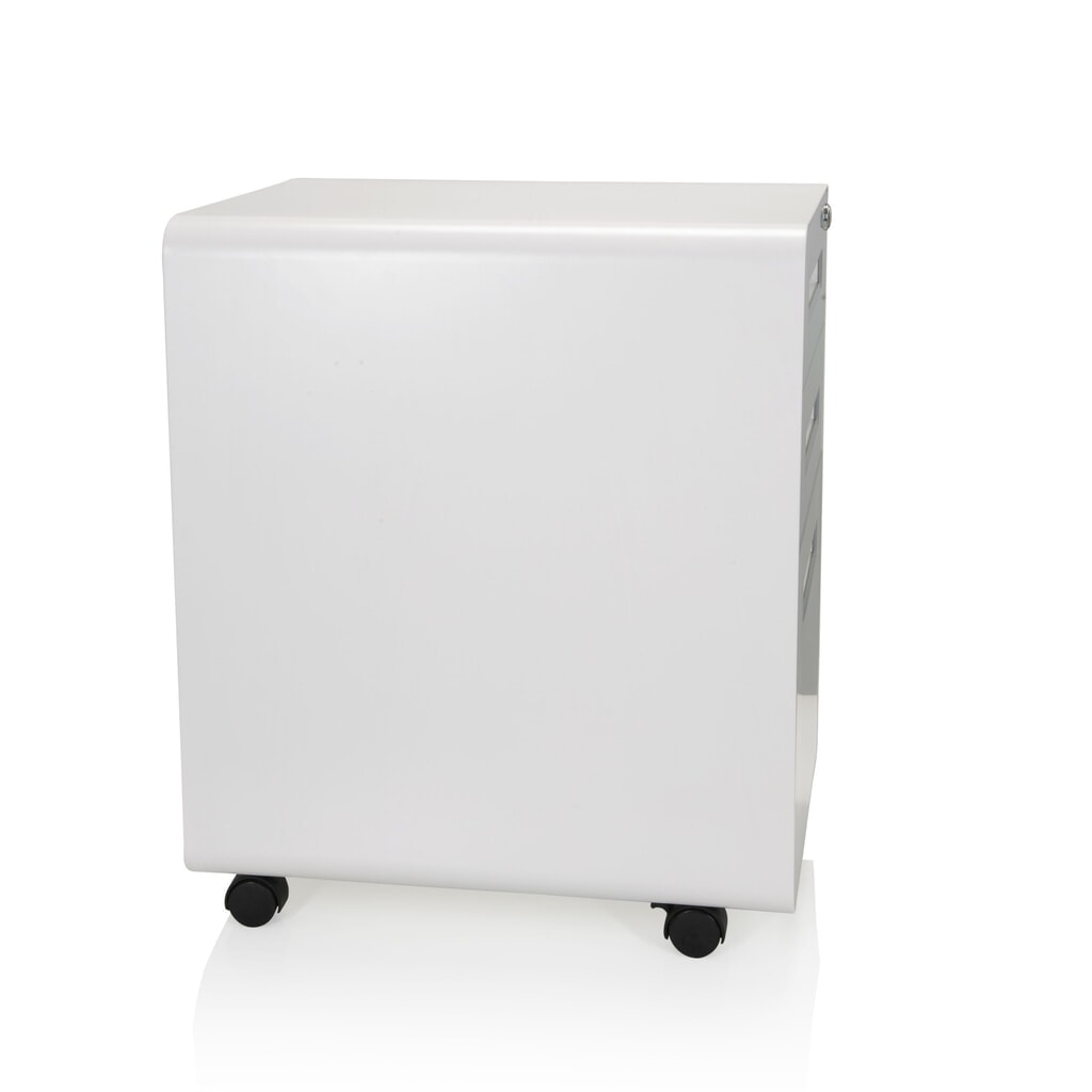 hjh OFFICE Rollcontainer COLOR PLUS I Metall, weiß / grau Produktabbildung Nr. 9: hjh OFFICE Rollcontainer COLOR PLUS I Metall, weiß / grau