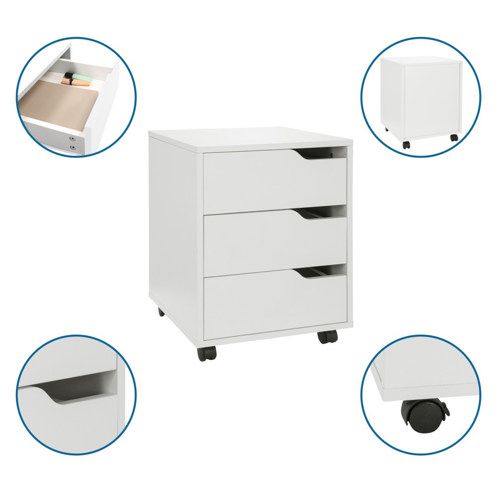 Produktabbildung Nr. 2: hjh OFFICE Rollcontainer ORGANISER I, weiß / weiß