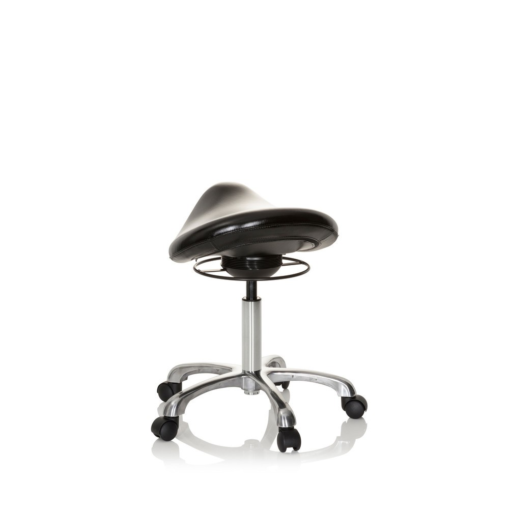 Produktabbildung Nr. 6: hjh OFFICE Sattelhocker / Sattelstuhl ORTHO SIT PU Kunstleder, schwarz