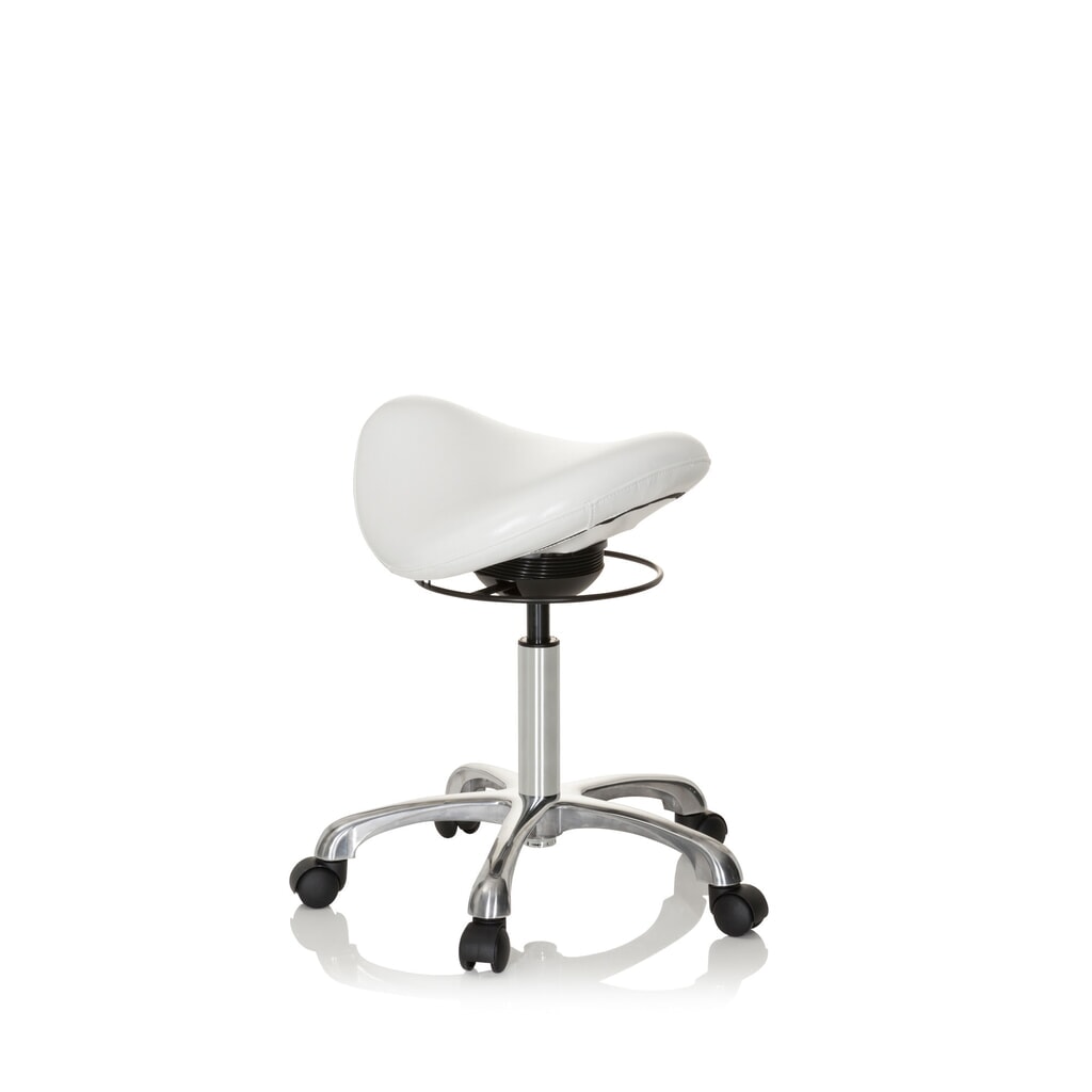 Produktabbildung Nr. 8: hjh OFFICE Ergonomischer Hocker / Sattelstuhl ORTHO SIT PU Kunstleder, weiß