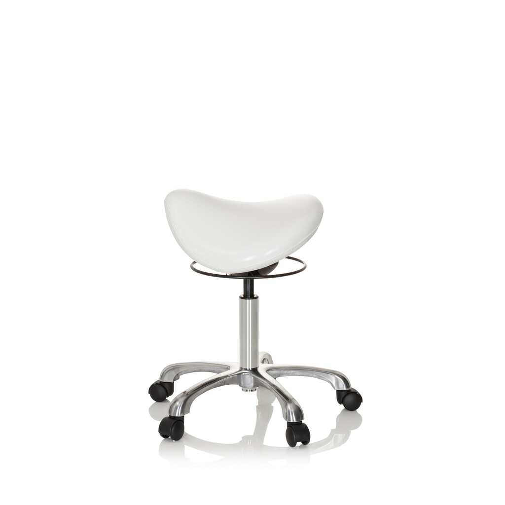 Produktabbildung Nr. 9: hjh OFFICE Ergonomischer Hocker / Sattelstuhl ORTHO SIT PU Kunstleder, weiß