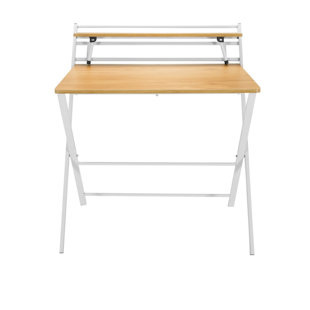 Produktabbildung Nr. 1: hjh OFFICE Schreibtisch / Arbeitstisch EASY CLAP 92 x 84, eiche hell / weiß