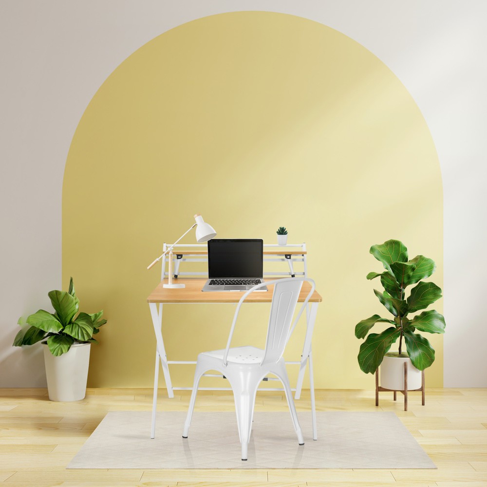 Produktabbildung Nr. 6: hjh OFFICE Schreibtisch / Arbeitstisch EASY CLAP 92 x 84, eiche hell / weiß
