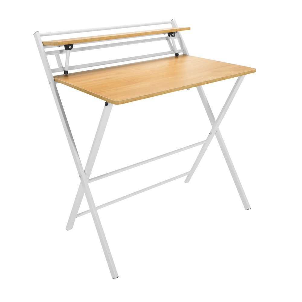 Produktabbildung Nr. 7: hjh OFFICE Schreibtisch / Arbeitstisch EASY CLAP 92 x 84, eiche hell / weiß