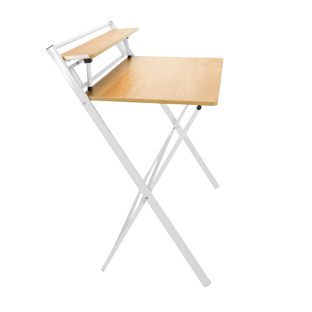 Produktabbildung Nr. 8: hjh OFFICE Schreibtisch / Arbeitstisch EASY CLAP 92 x 84, eiche hell / weiß