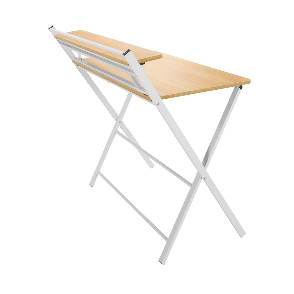 Produktabbildung Nr. 9: hjh OFFICE Schreibtisch / Arbeitstisch EASY CLAP 92 x 84, eiche hell / weiß