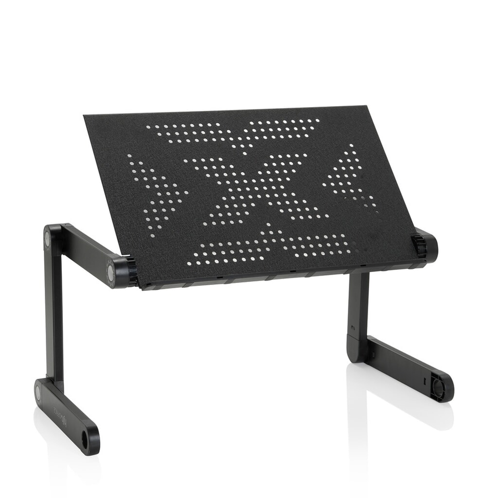 hjh OFFICE Sitz-Steh Schreibtischaufsatz VM-SA II klappbar Alu, schwarz Produktabbildung Nr. 4: hjh OFFICE Sitz-Steh Schreibtischaufsatz VM-SA II klappbar Alu, schwarz