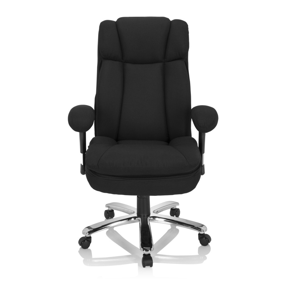 Produktabbildung Nr. 1: hjh OFFICE Schwerlaststuhl / Büro BUILDER XXL I Stoff, schwarz