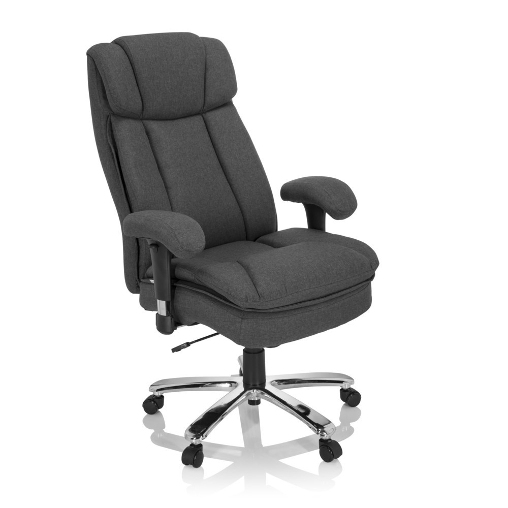 Produktabbildung Nr. 2: hjh OFFICE Schwerlaststuhl / Büro BUILDER XXL I Stoff, dunkelgrau