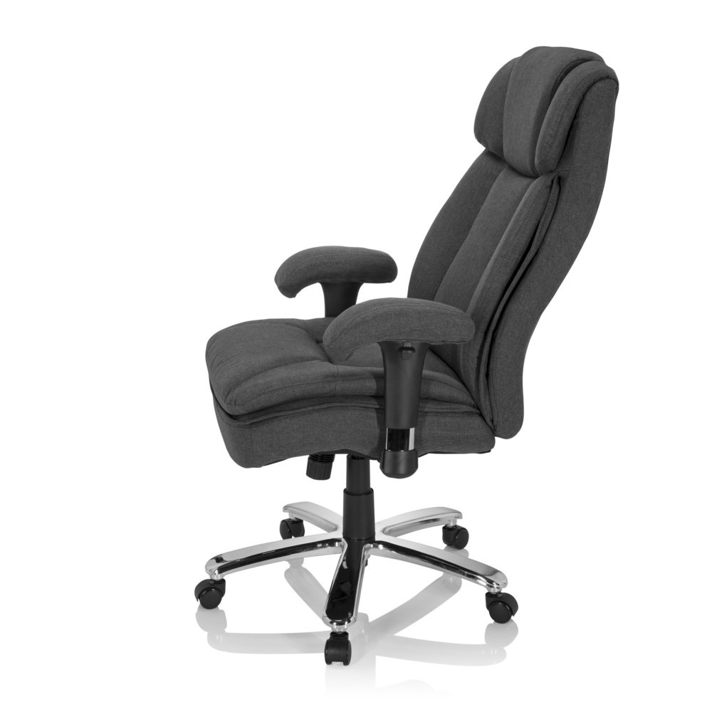Produktabbildung Nr. 8: hjh OFFICE Schwerlaststuhl / Büro BUILDER XXL I Stoff, dunkelgrau