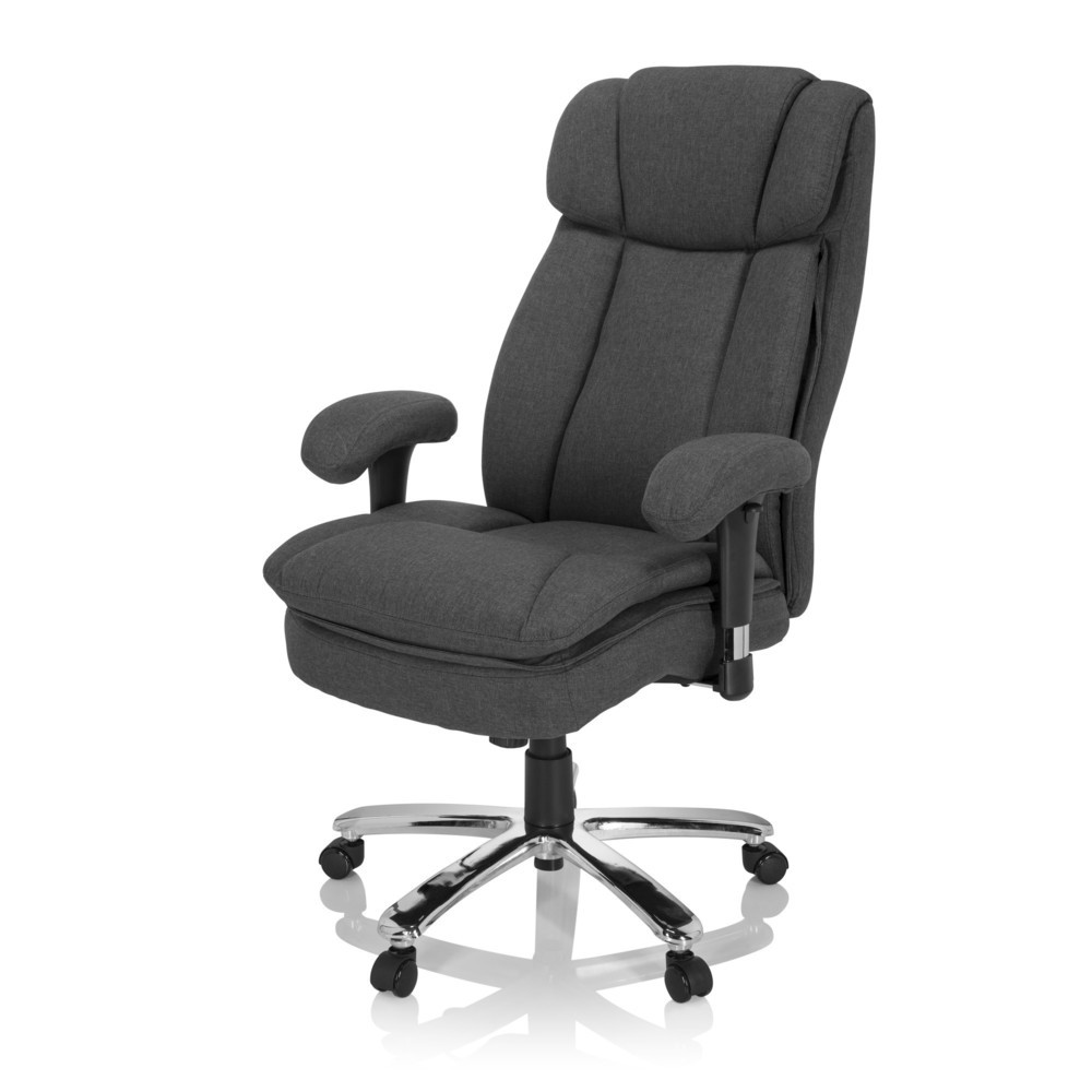 Produktabbildung Nr. 9: hjh OFFICE Schwerlaststuhl / Büro BUILDER XXL I Stoff, dunkelgrau
