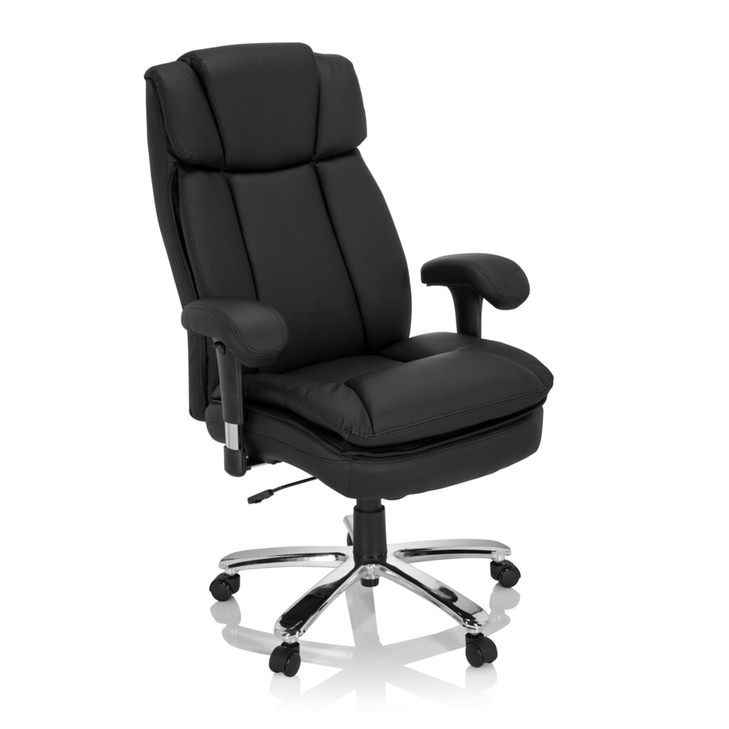 hjh OFFICE Schwerlaststuhl / Büro BUILDER XXL I PU Kunstleder, schwarz Produktabbildung Nr. 2: hjh OFFICE Schwerlaststuhl / Büro BUILDER XXL I PU Kunstleder, schwarz