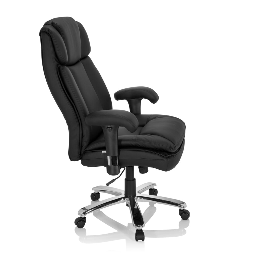 hjh OFFICE Schwerlaststuhl / Büro BUILDER XXL I PU Kunstleder, schwarz Produktabbildung Nr. 3: hjh OFFICE Schwerlaststuhl / Büro BUILDER XXL I PU Kunstleder, schwarz