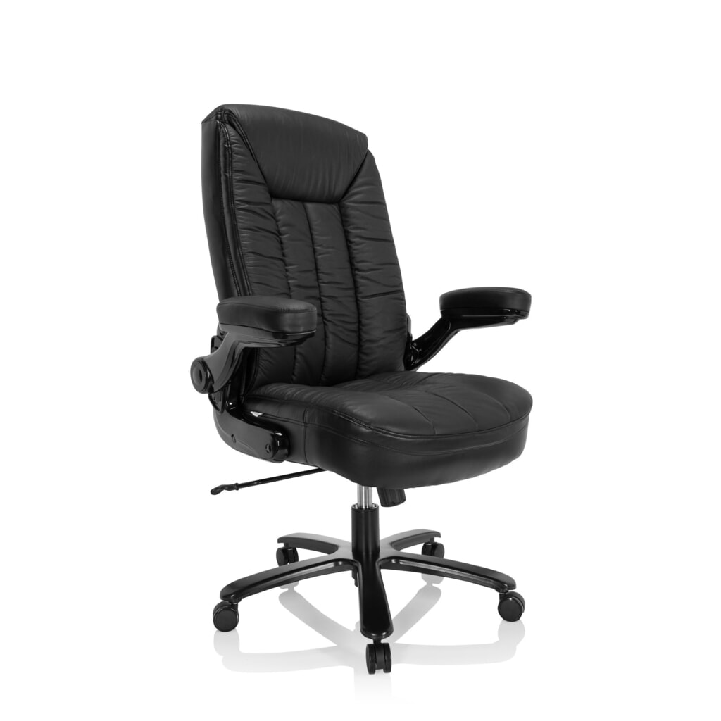 Produktabbildung Nr. 2: hjh OFFICE Schwerlaststuhl / Büro INSTRUCTOR III XXL Leder, schwarz