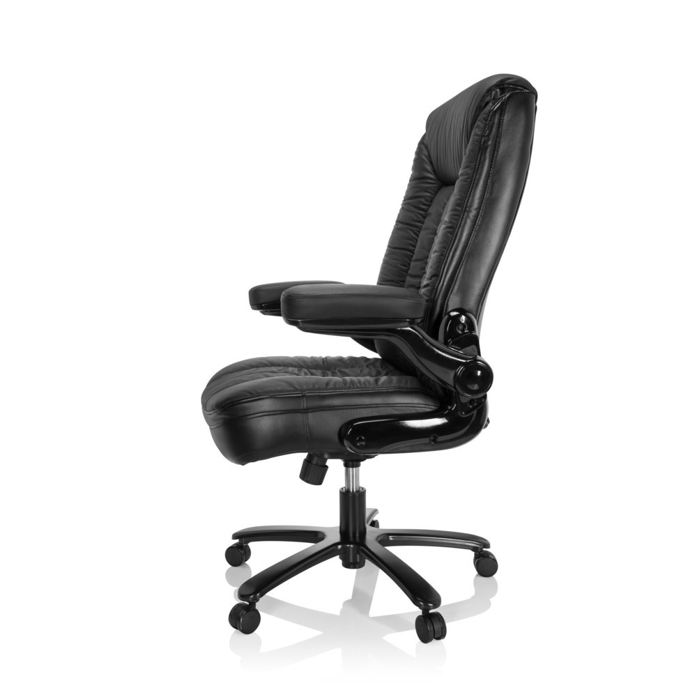 Produktabbildung Nr. 8: hjh OFFICE Schwerlaststuhl / Büro INSTRUCTOR III XXL Leder, schwarz