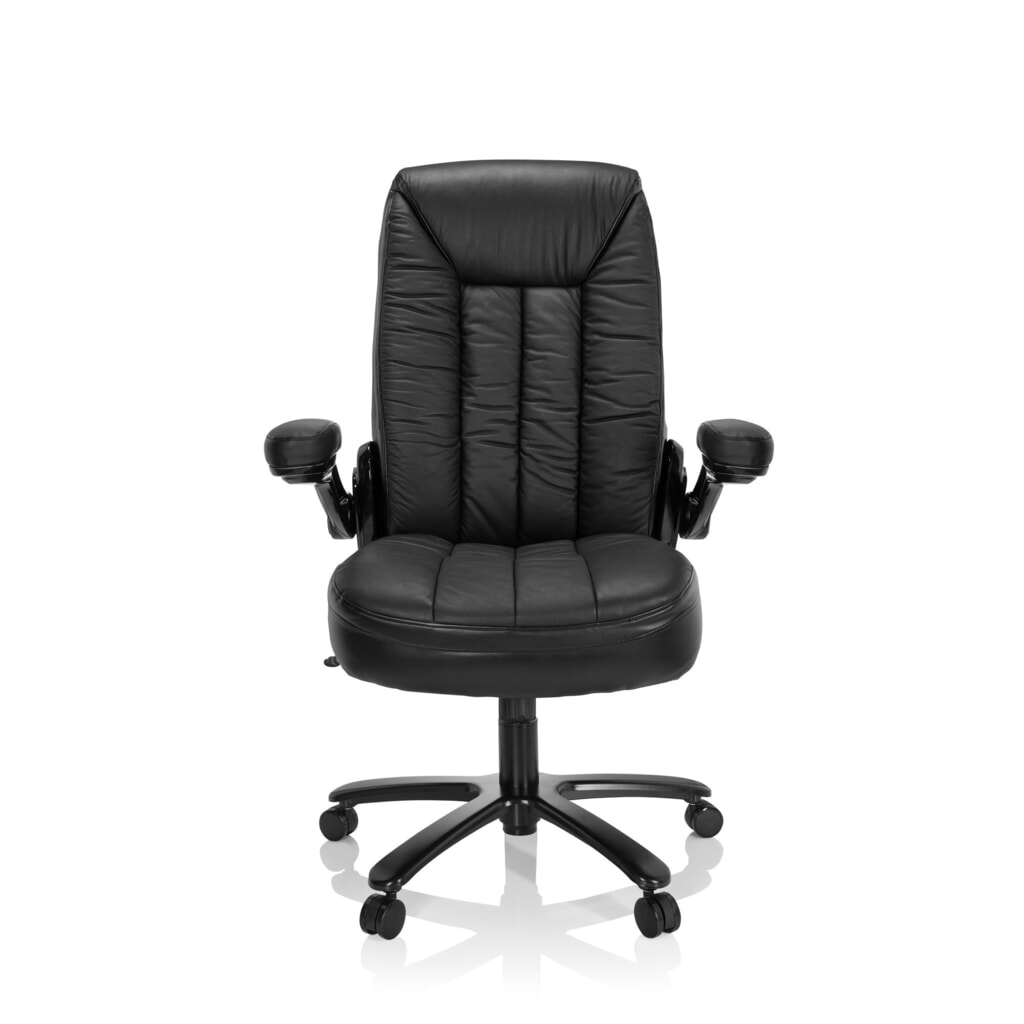 hjh OFFICE Schwerlaststuhl / Büro INSTRUCTOR III XXL Leder, schwarz Produktabbildung: hjh OFFICE Schwerlaststuhl / Büro INSTRUCTOR III XXL Leder, schwarz