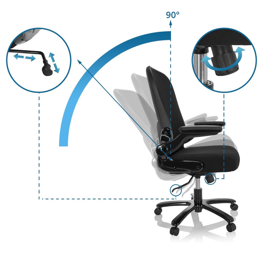 Produktabbildung Nr. 11: hjh OFFICE Schwerlaststuhl / Büro INSTRUCTOR XXL SW I Sto Stoff/Netzstoff, schwarz