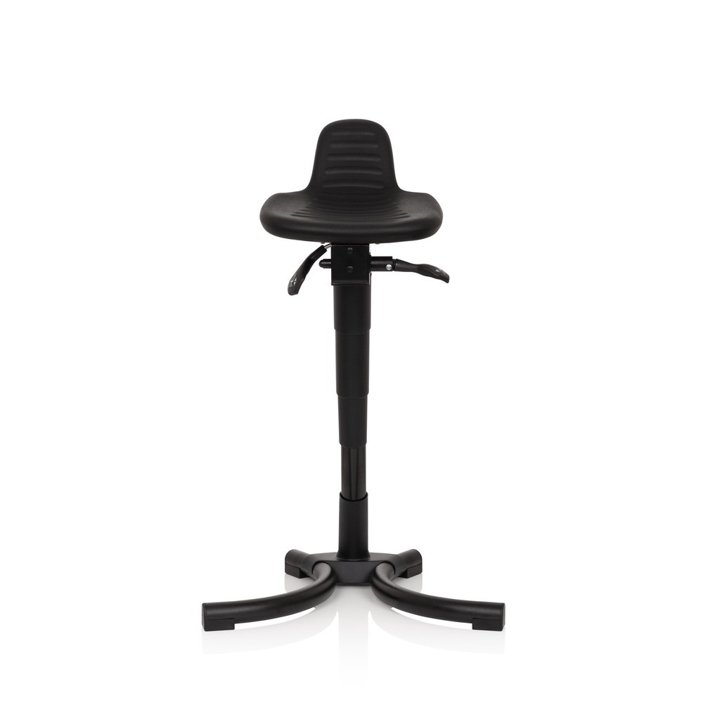 Produktabbildung: hjh OFFICE Stehhilfe / Arbeitsstuhl TOP WORK 34 PU Schaum, Metallgestell, schwarz