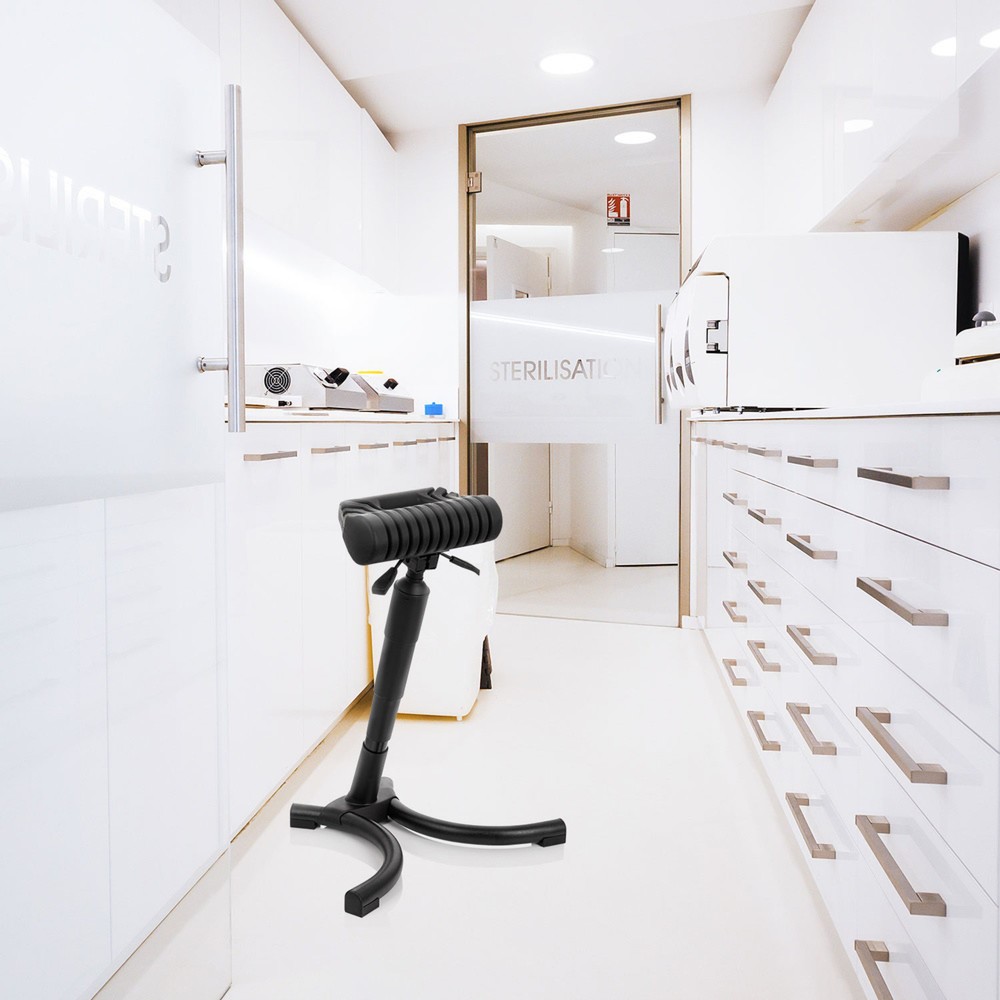 Produktabbildung Nr. 3: hjh OFFICE Stehhilfe / Arbeitsstuhl TOP WORK 33 PU Schaum, Metallgestell, schwarz