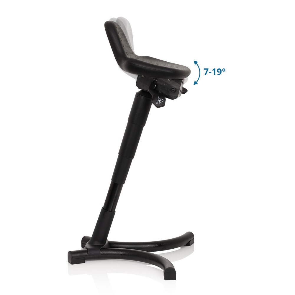 Produktabbildung Nr. 4: hjh OFFICE Stehhilfe / Arbeitsstuhl TOP WORK 34 PU Schaum, Metallgestell, schwarz