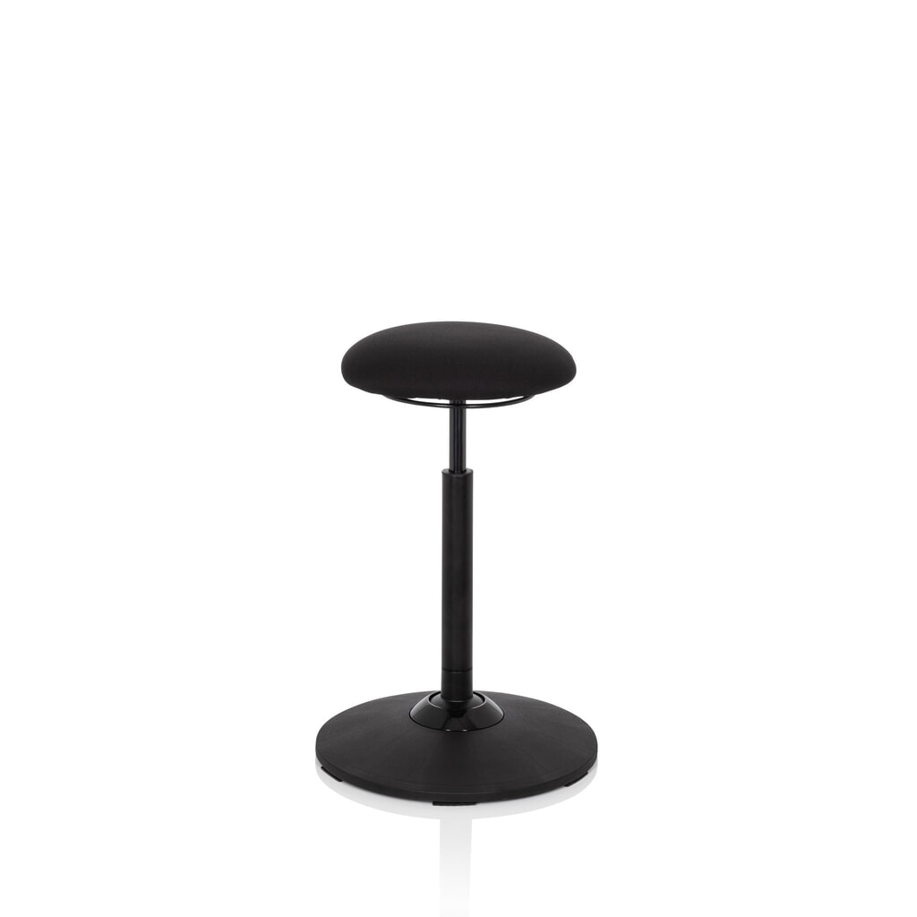 hjh OFFICE Ergonomische Hocker / Stehhilfe BALANCE SIT Stoff, schwarz Produktabbildung: hjh OFFICE Ergonomische Hocker / Stehhilfe BALANCE SIT Stoff, schwarz