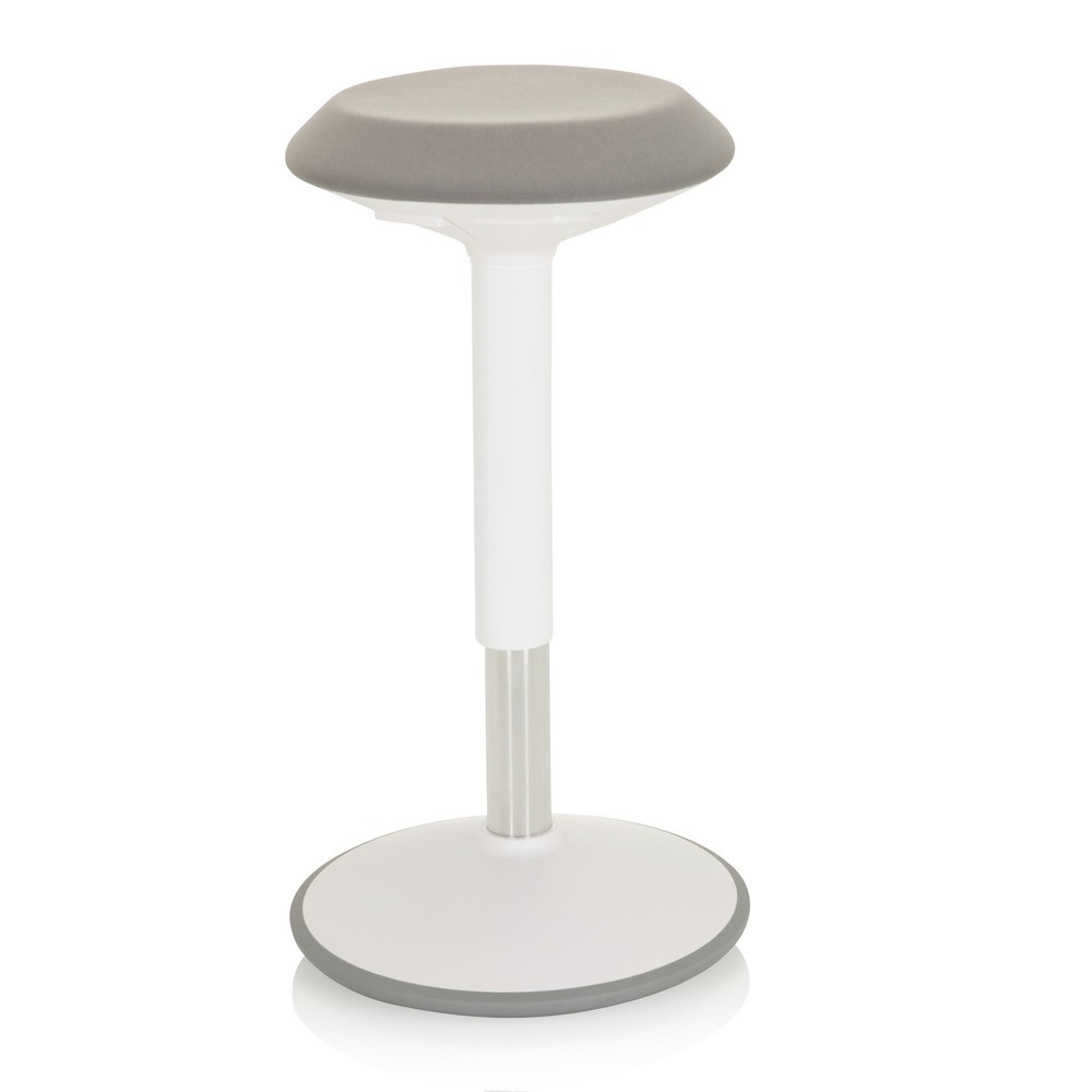 Produktabbildung Nr. 7: hjh OFFICE Stehhocker / Stehhilfe BALANCE SIT III W Stoff, weiß/grau