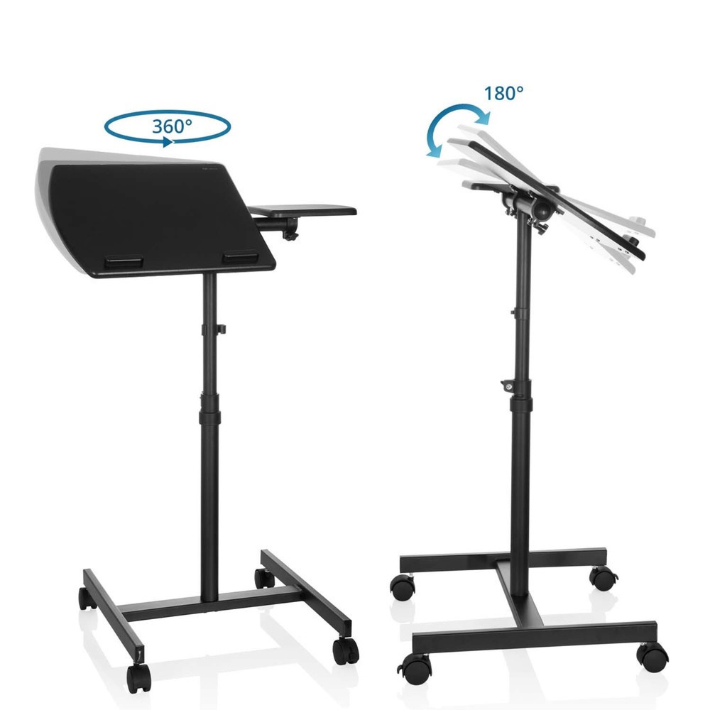 Produktabbildung Nr. 3: hjh OFFICE Stehtisch/Laptopständer mit Rollen VM-SL, schwarz
