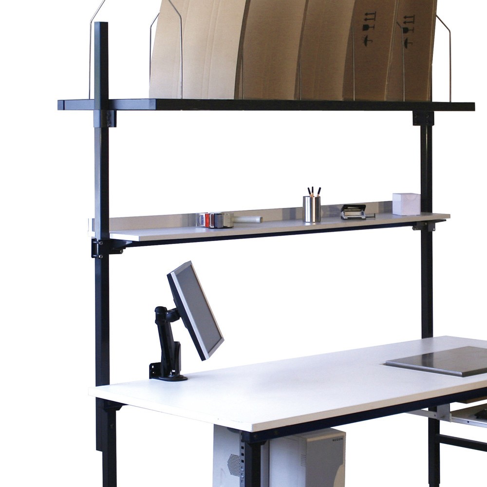 Produktabbildung: 2 Holme, HxBxT 1.500 x 40 x 40 mm, 1.240 mm über der Tischplatte