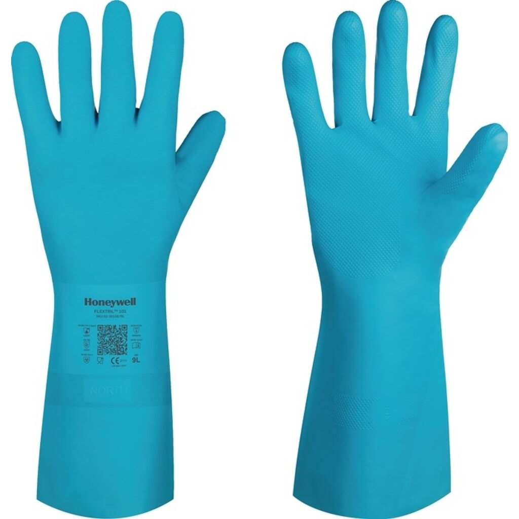 Produktabbildung: HONEYWELL Chemiehandschuhe FLEXTRIL™ 101, Größe 9 grün, EN 388, EN 374