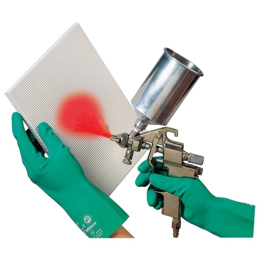 HONEYWELL Chemiehandschuh Camatril 730 Gr.7 grün Produktabbildung: HONEYWELL Chemiehandschuh Camatril 730 Gr.7 grün