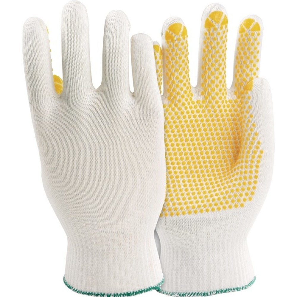 Produktabbildung: HONEYWELL Handschuhe PolyTRIXN 912 Gr.9 weiß/gelb
