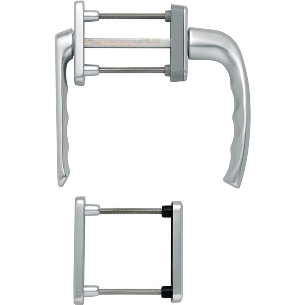 Produktabbildung: HOPPE Balkongarnitur New York 099KH/961N/U10/…, 63-73 mm, Aluminium F1, Vierkant 7 mm