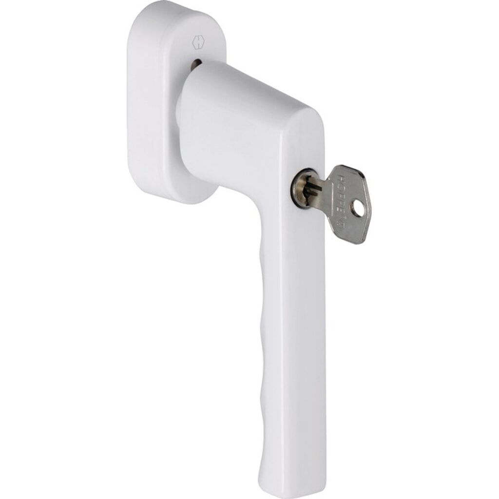 Produktabbildung: HOPPE Fenstergriff Hamburg 0700S/UD9020, 32-42 mm, Aluminium F9016 / verkehrsweiß, abschließbar