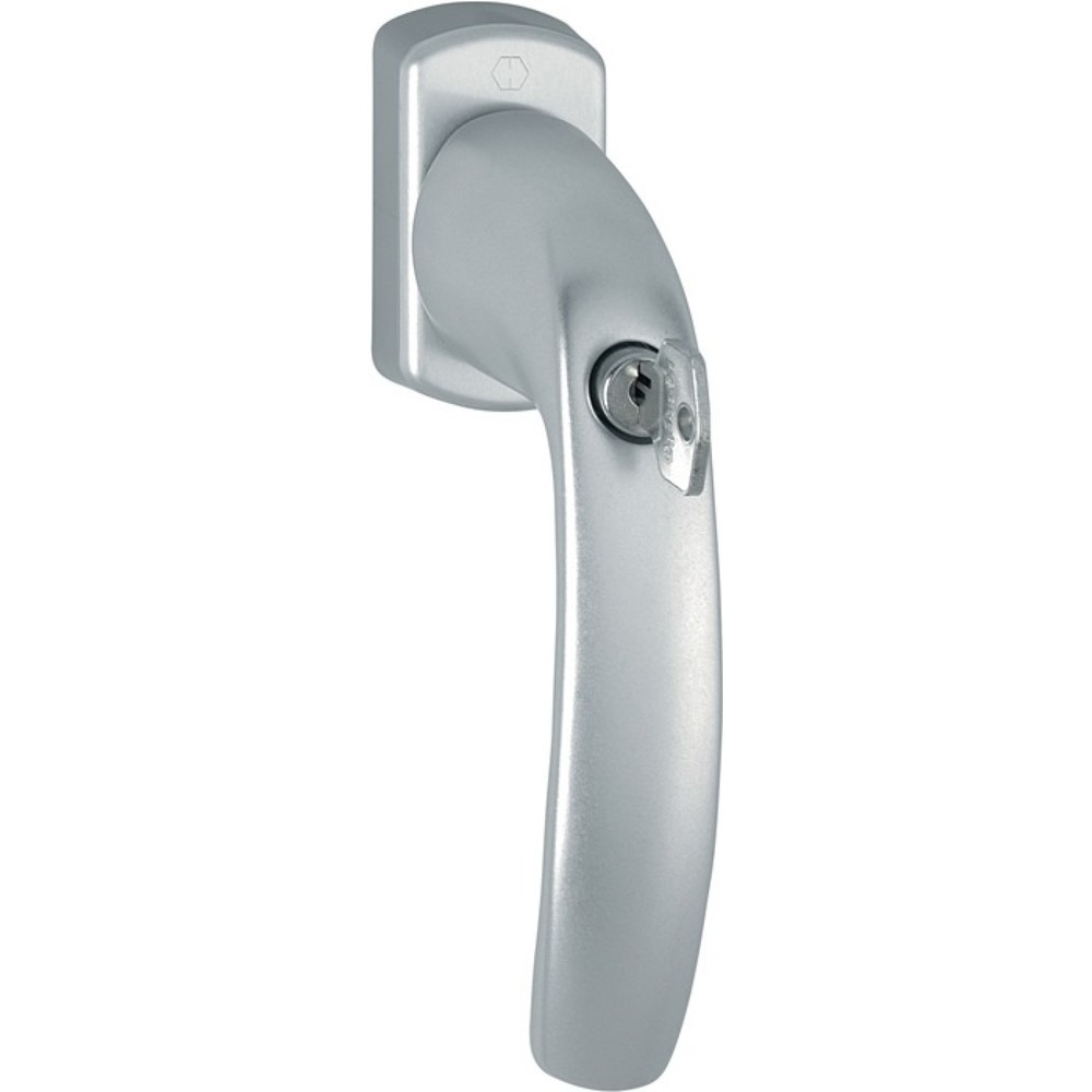 Produktabbildung: HOPPE Fenstergriff New York 0810SVS/U10, 35 mm, Aluminium F8707 / dunkelbraun, abschließbar