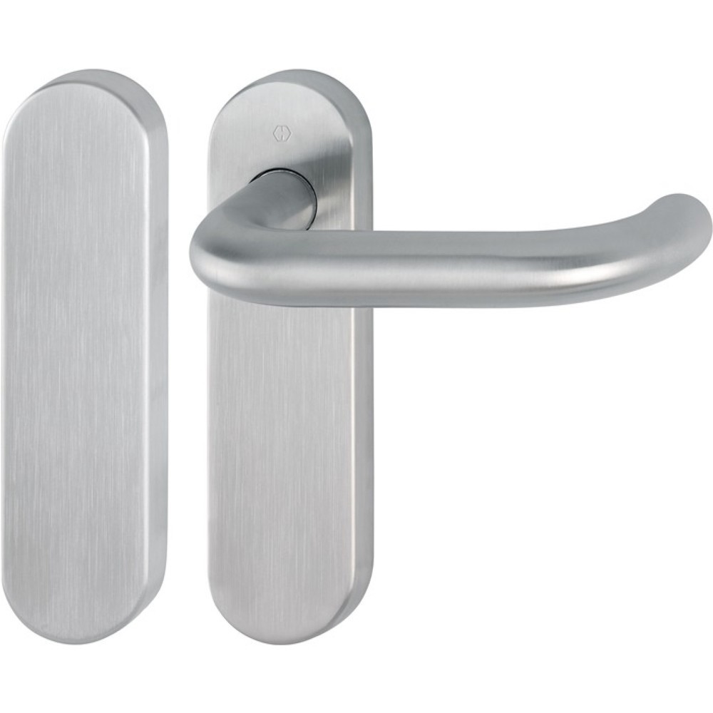 Produktabbildung: HOPPE Feuerschutzgarnitur Paris FS-E138/353KH, für Türstärke 40-65 mm UG / blind, Edelstahl F69 -/D, abgerundet DIN links / rechts