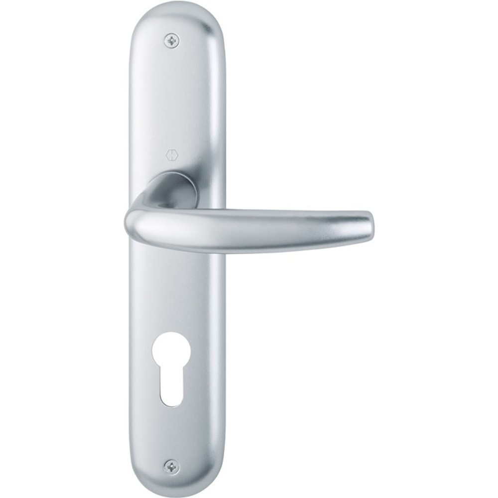 Produktabbildung: HOPPE Langschildgarnitur Atlanta 1530/273P, PZ 72 mm, Aluminium F1, DIN links / rechts