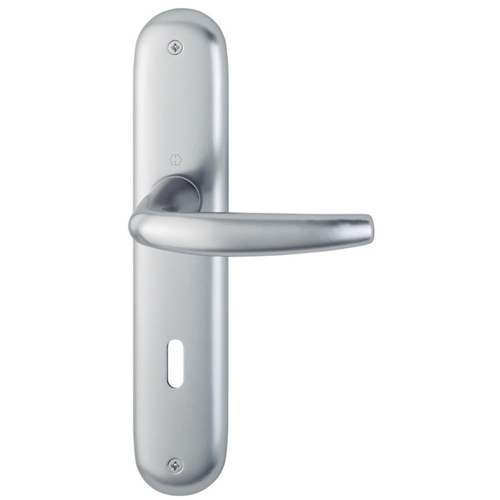 Produktabbildung: HOPPE Langschildgarnitur Atlanta 1530/273P, OB 72 mm, Aluminium F1, DIN links / rechts