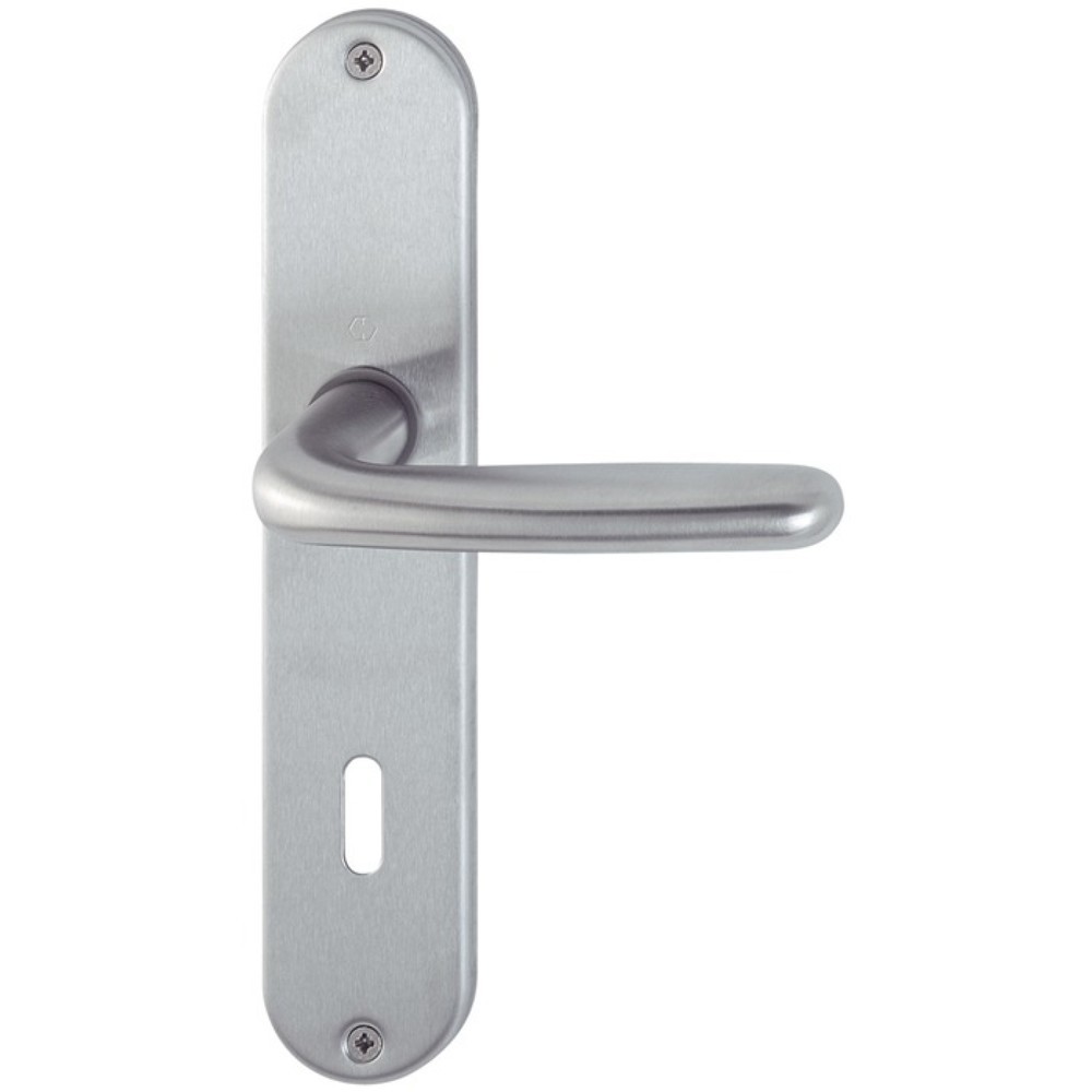 Produktabbildung: HOPPE Langschildgarnitur Cardiff E1850Z/302, OB 72 mm, Edelstahl F69, DIN links / rechts