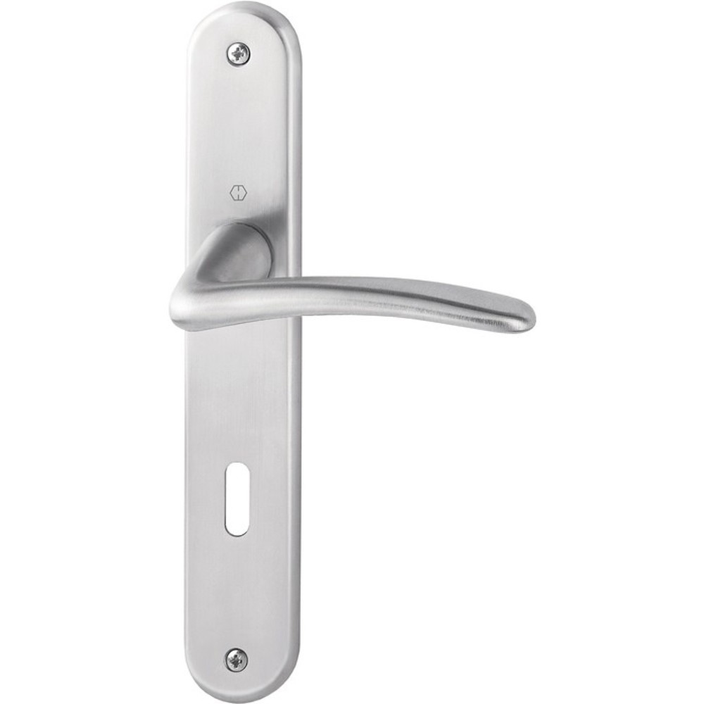 HOPPE Langschildgarnitur Istanbul M171/332P, OB 72 mm, Messing F41, DIN links / rechts Produktabbildung: HOPPE Langschildgarnitur Istanbul M171/332P, OB 72 mm, Messing F41, DIN links / rechts