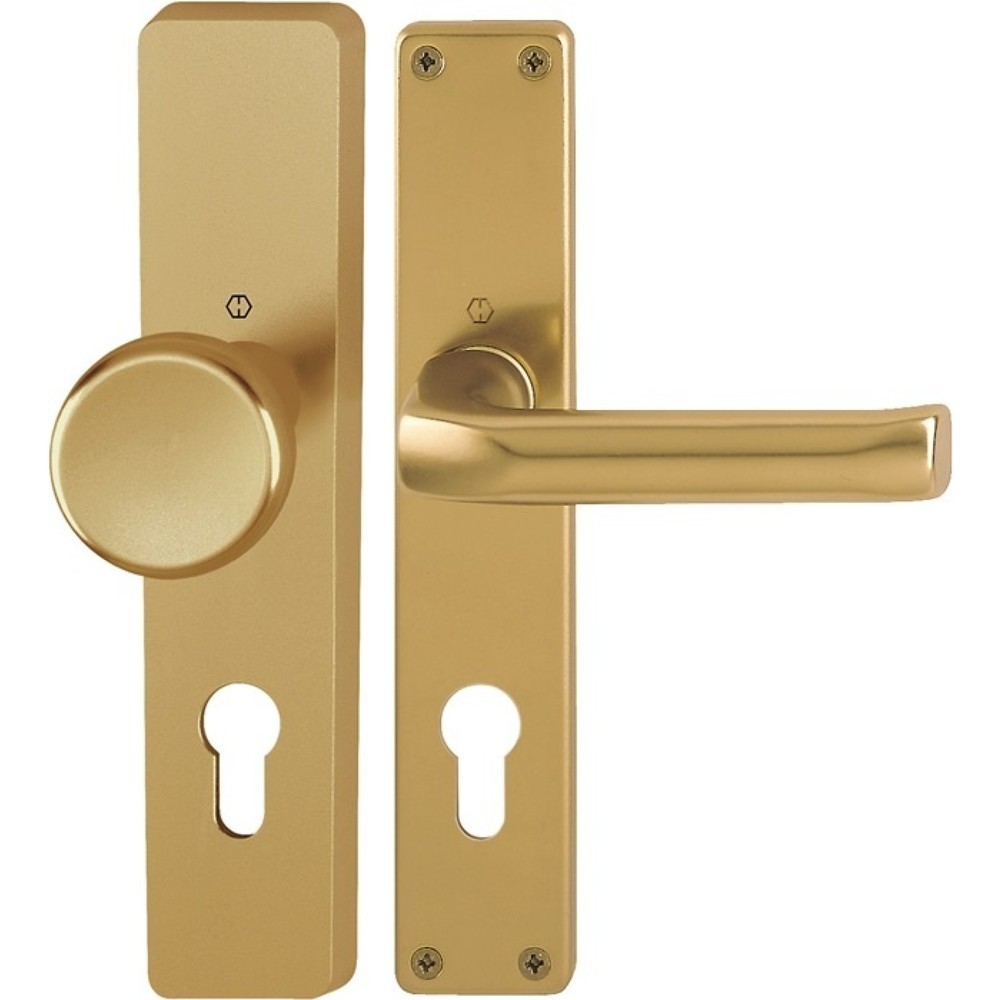 Produktabbildung: HOPPE Langschildgarnitur London 54/227/202SP/113, PZ 72 mm, Aluminium F4, DIN links / rechts