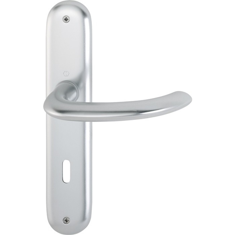 Produktabbildung: HOPPE Langschildgarnitur Marseille 1138/273P, OB 72 mm, Aluminium F1, DIN links / rechts