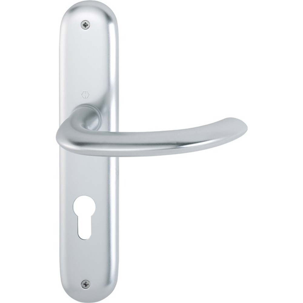 Produktabbildung: HOPPE Langschildgarnitur Marseille 1138/273P, PZ 72 mm, Aluminium F1, DIN links / rechts