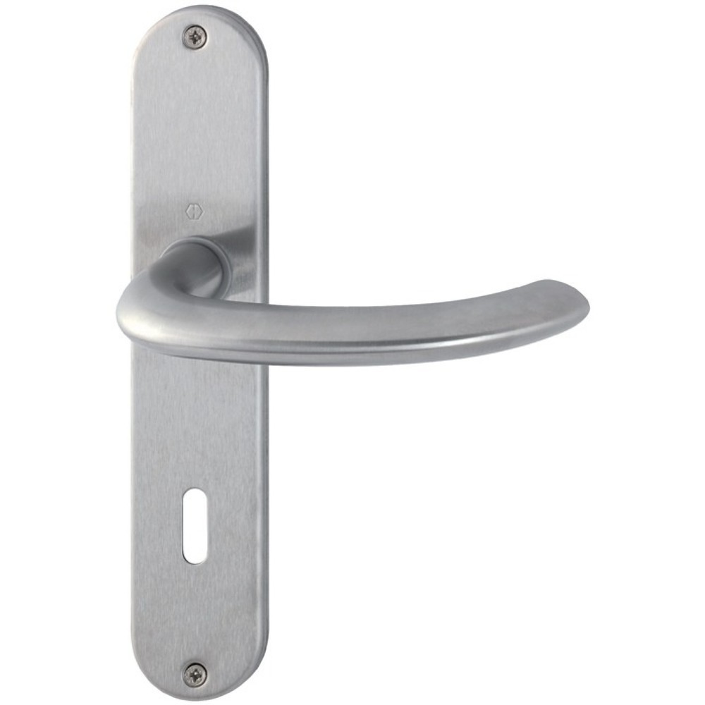 Produktabbildung: HOPPE Langschildgarnitur Marseille E1138Z/302, OB 72 mm, Edelstahl F69, DIN links / rechts