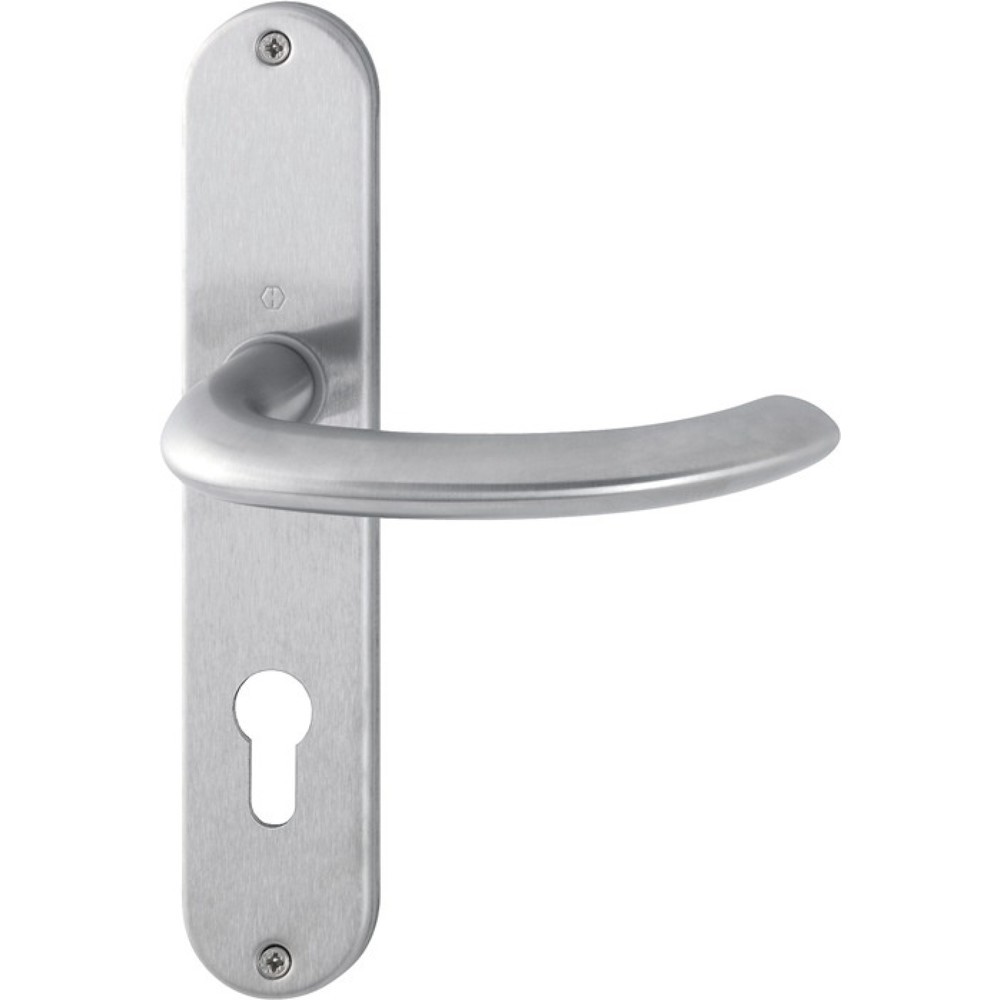 Produktabbildung: HOPPE Langschildgarnitur Marseille E1138Z/302, PZ 72 mm, Edelstahl F69, DIN links / rechts