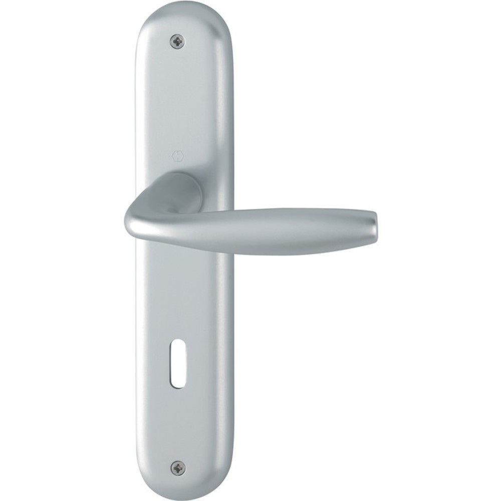 Produktabbildung: HOPPE Langschildgarnitur New York 1810/273P, OB 72 mm, Aluminium F1, DIN links / rechts