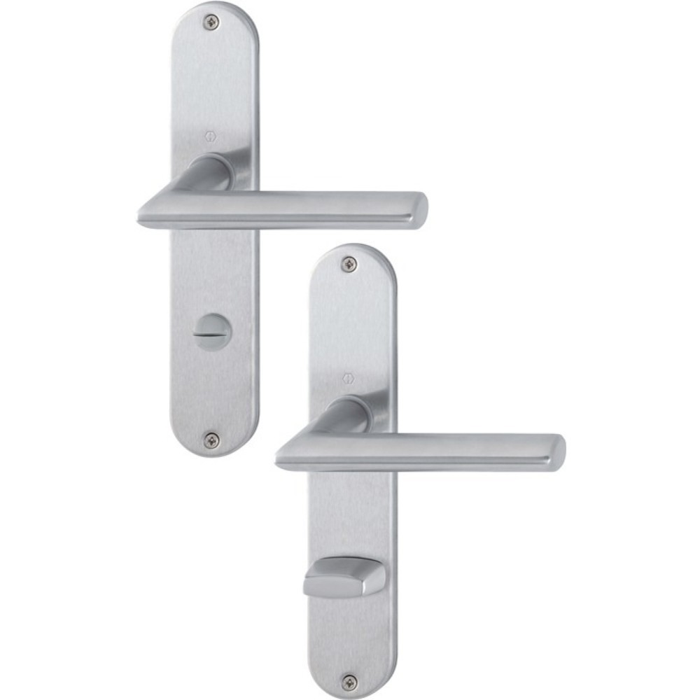 Produktabbildung: HOPPE Langschildgarnitur Stockholm E1140Z/302, SK/OL 78 mm, Edelstahl F69, DIN links / rechts