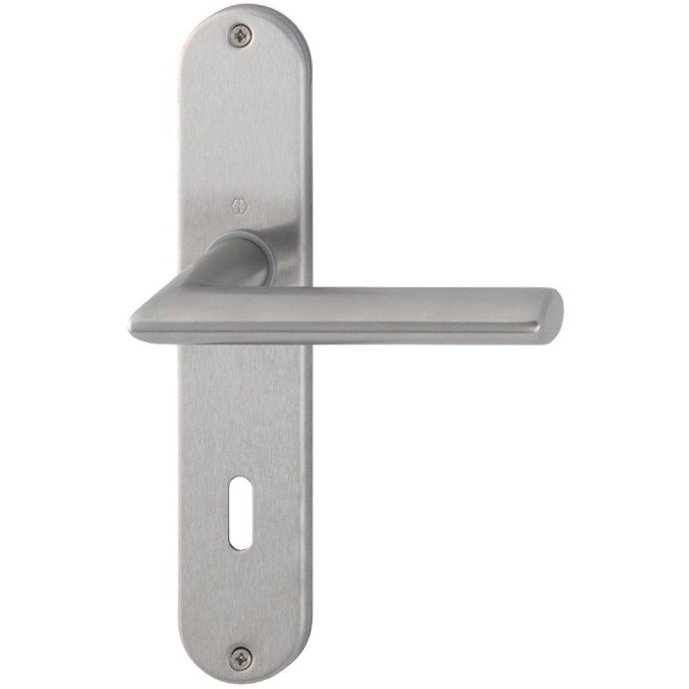 Produktabbildung: HOPPE Langschildgarnitur Stockholm E1140Z/302, OB 72 mm, Edelstahl F69, DIN links / rechts