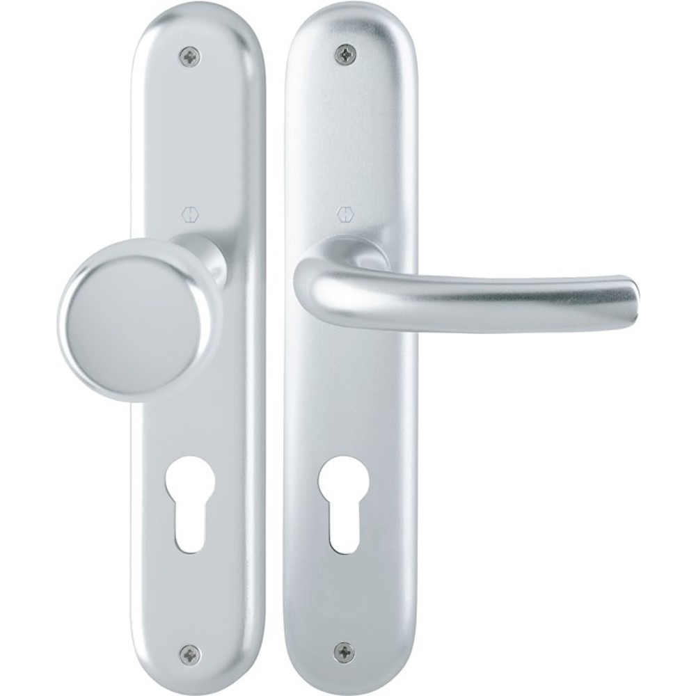 Produktabbildung: HOPPE Langschildgarnitur Tôkyô 53/273P/1710, PZ 72 mm, Aluminium F1, DIN links / rechts