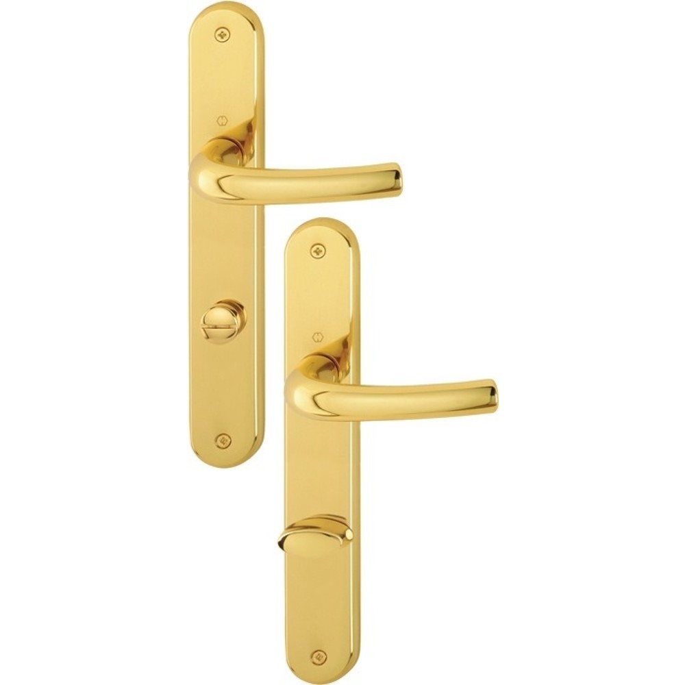 Produktabbildung: HOPPE Langschildgarnitur Tôkyô M1710RH/265, SK/OL 78 mm, Messing F71, DIN links / rechts
