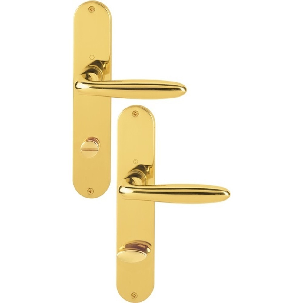 Produktabbildung: HOPPE Langschildgarnitur Verona M151/302, SK/OL 78 mm, Messing F71, DIN links / rechts